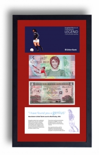 Limited Edition GBP LEGAL TENDER George Best £5 Note Presentation