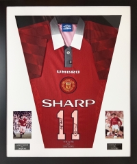 George Best & Ryan Giggs Signed Manchester United Shirt